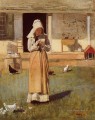 Le peintre de réalisme de poulet malade Winslow Homer